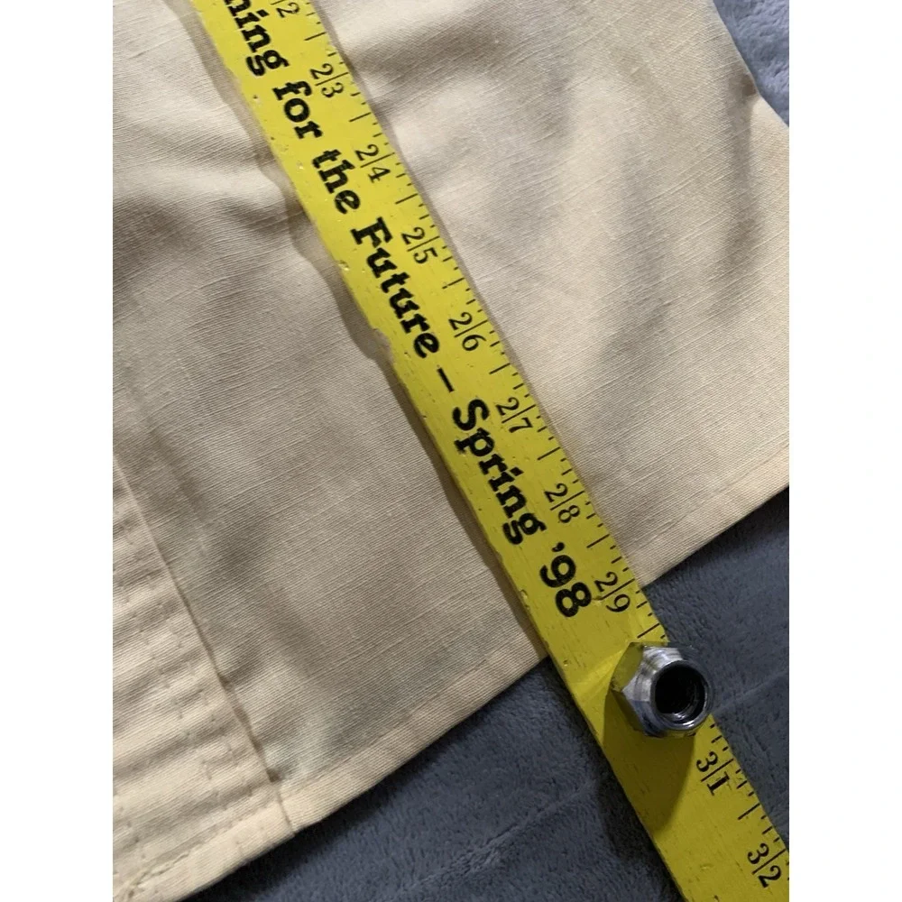 Vintage 70s 80s Levi's Sportswear Safari Utility Shirt Size M Yellow Pockets EUC